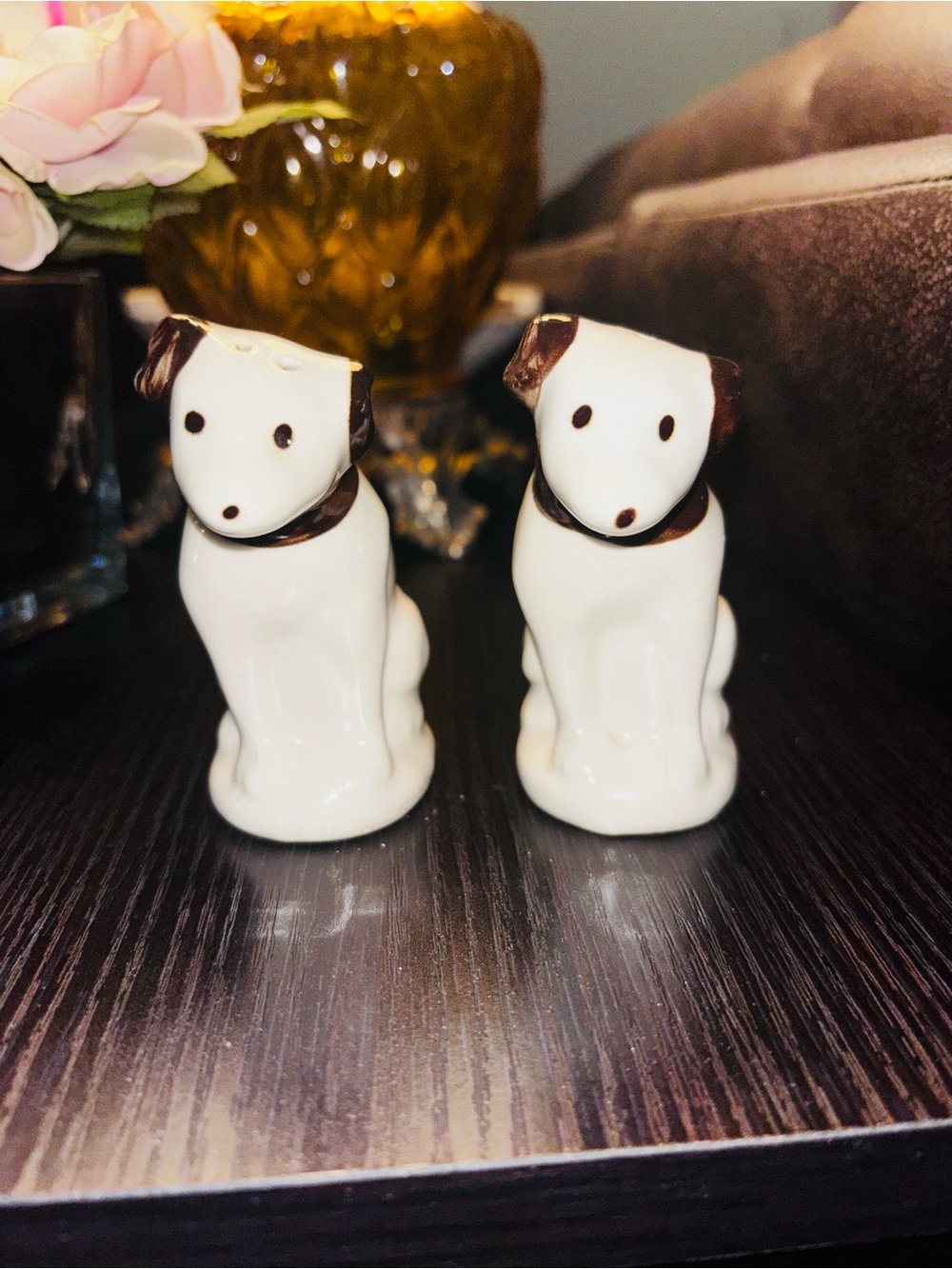 Vintage Nipper Dog RCA Victor Ceramic Salt & Pepper